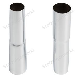 Buis - adapter - 32/35mm 14cm - chroom